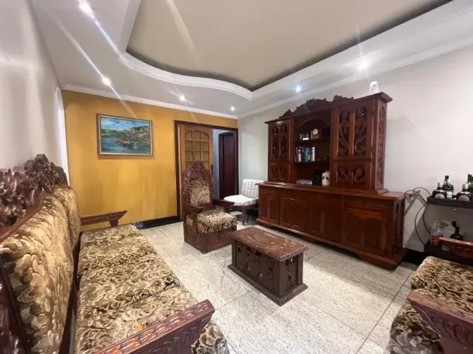 Conjunto Completo de Sala em Cerejeira Maciça Entalhada - Móveis Clássicos
