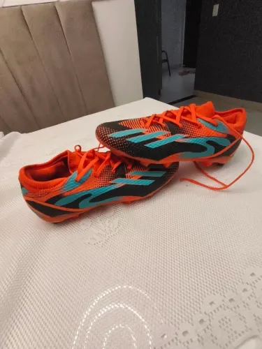 Chuteira Adidas X Speedportal Messi.3 na cor laranja solar/preto/verde,Boa condições.