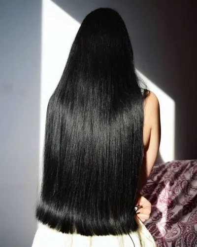 Cabelo liso 50%Humano 50%Fibra 75/80cm + Colocação