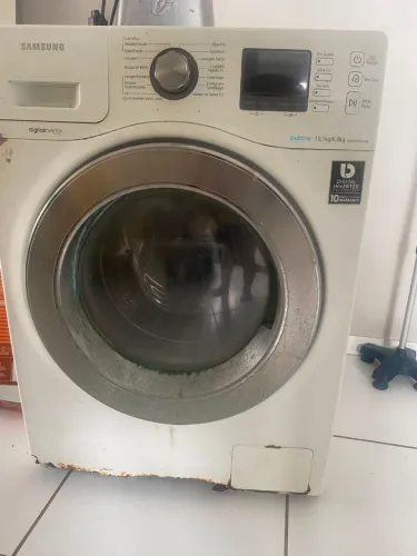Máquina de lavar e secar Samsung 10,1kg, aparece erro, para retirada de peças.