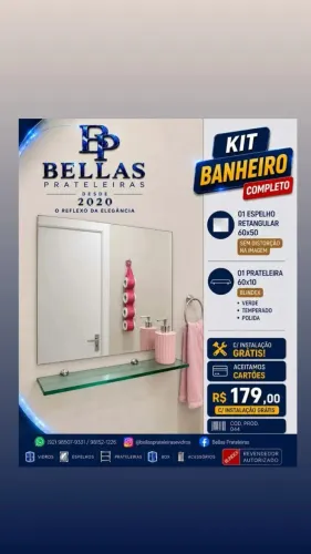 Kit para banheiro blindex