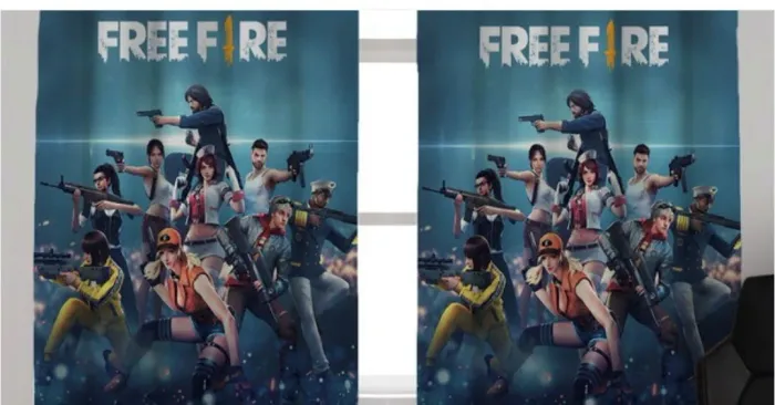 Cortina infantil Free Fire