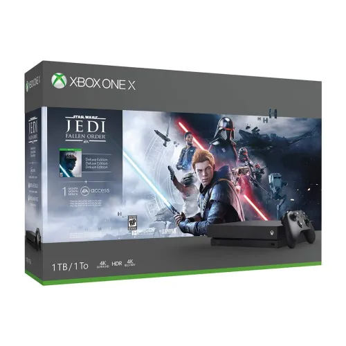 Microsoft Xbox One X 1TB Star Wars Jedi: Fallen Order Deluxe Edition cor preto