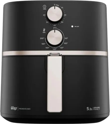 WAP Fritadeira Elétrica Air Fryer GRAND FAMILY 5,2 Litros