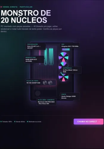 PC gamer novo ótimo desempenho