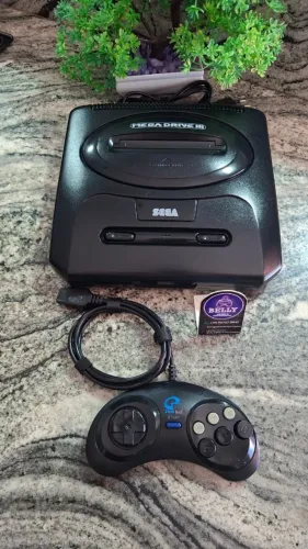 MEGA DRIVE 3 TEC TOY + CONTROLE + JOGO THE REVENGE OF SHINOBI NA MEMÓRIA