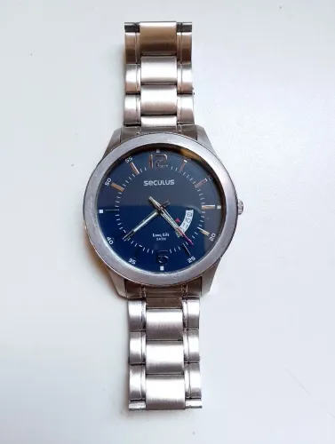 Relógio Seculus Masculino Azul - Original
