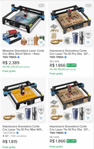 Impressora a laser TTS 10 Pró. Nova!
