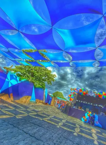 Decoração com malhas para comitê