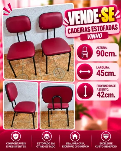 Cadeiras estofadas