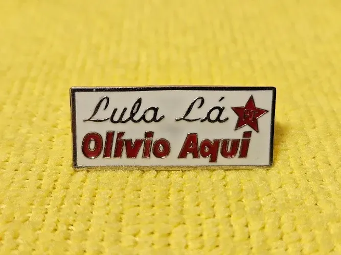  Pin Broche Político Raridade Lula E Olívio Dutra