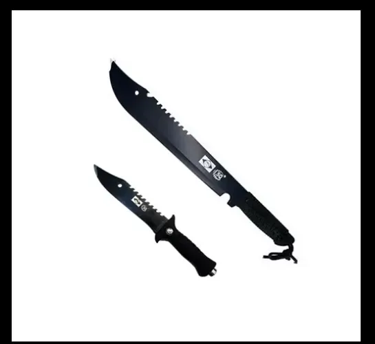 kit de sobrevivência Faca+ Facão+ Tático Militar(Novo)