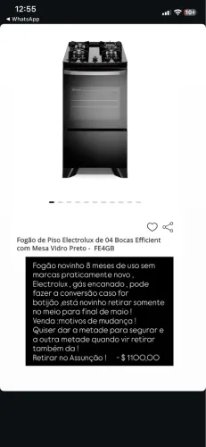 Fogão Electrolux 4 bocas