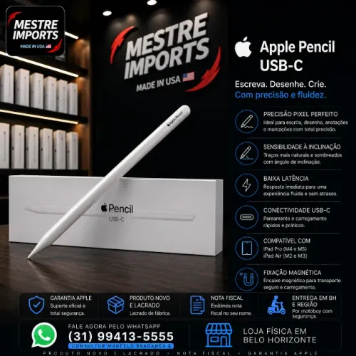Apple Pencil USB-C Original Apple Novo Lacrado Nota Fiscal