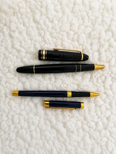 kit 2 canetas montblanc originais  meisterstück pix + noblesse oblige