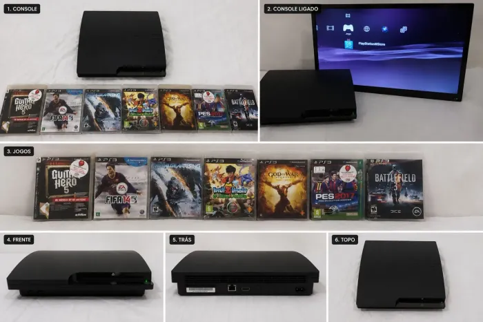 PS3 Original Funcionando| 9 Jogos de Brinde