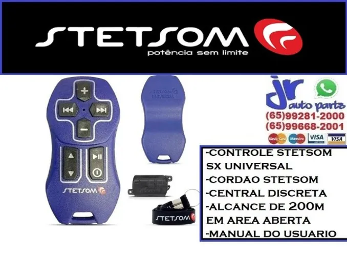 Controle Longa Distancia Azul Stetsom Sx2 Light Completo Universal 