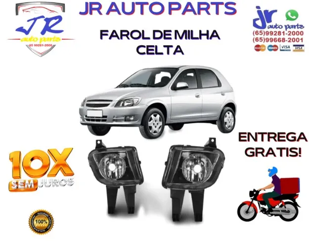 Farol de Milha Auxiliar Chevrolet Celta 2007 2008 2009 2010 2011 2012 2013 2014 2015 
