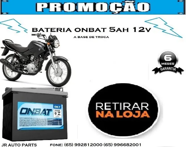 Bateria onbat 5ah Yamaha Factor 125i 2009 2010 2011 2012 2013 2014
