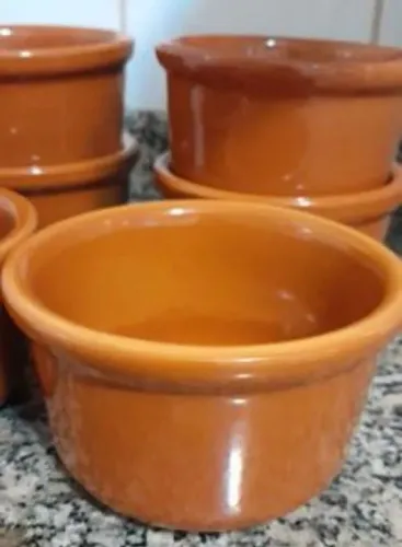 Jogo c/06 Potes de Cerâmica 500ml 