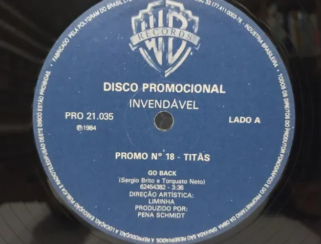 LP Vinil Titãs - Go Back (Promo Nº 18) WEA 1984
