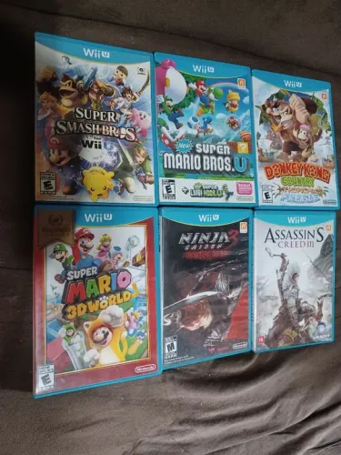 Combo de 6 jogos físicos e originais para nitendo wii u