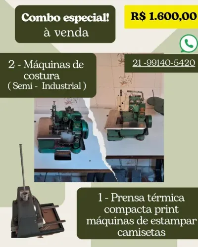 Máquinas de Costura e Prensa Térmica Compacta Print