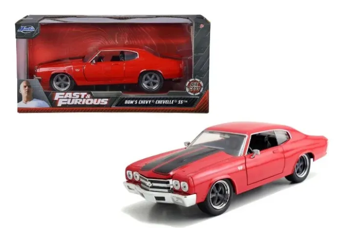 Miniatura Velozes e Furiosos Chevelle Ss Vermelho escala 1/24 