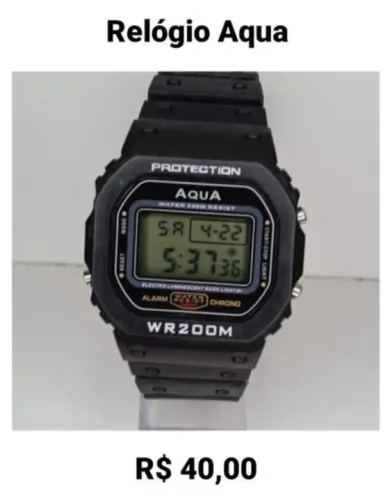 Relógio Aqua preto novo