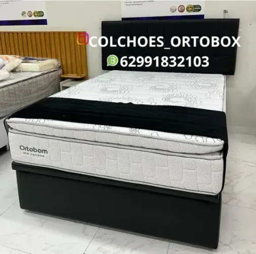 Conjunto Casal ortobom com 5 anos de garantia