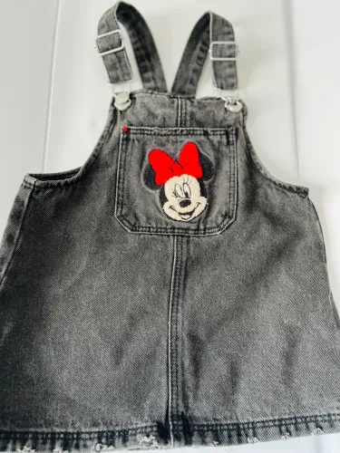 Vestido Jeans Infantil Minnie Zara