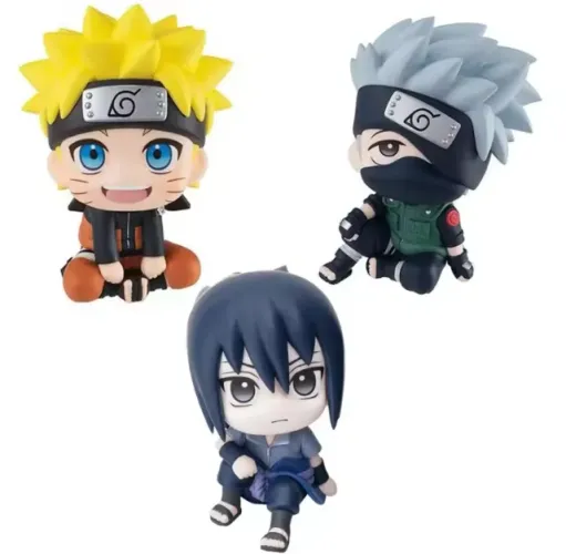 Estátua Naruto Decoração - Naruto Uzumaki Kakashi Hatake e Sasuke Figure Presente Anime