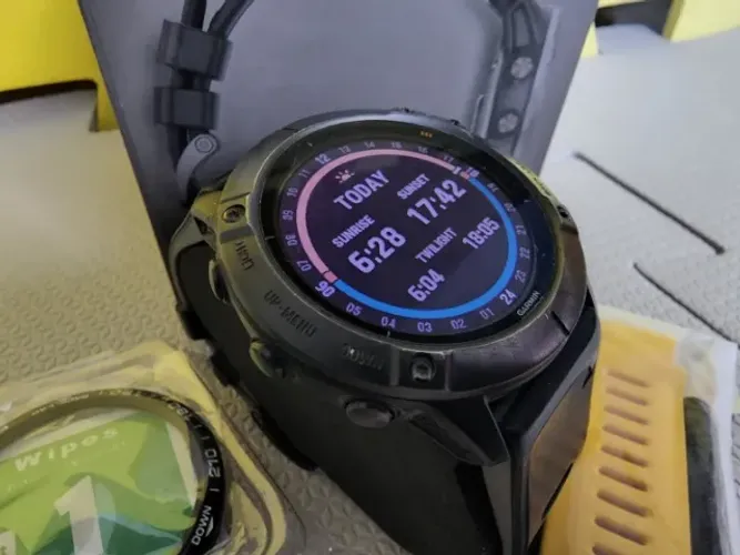 Relógio Garmin Fenix 6x Pro solar 51mm Titanium smart watch gps polar