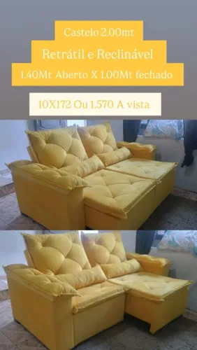 Sofá Retrátil e Reclinável Castelo 2.00m promoção $1499?