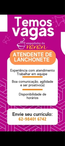 Atendente de lanchonete