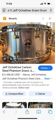 Jeff Ocheltree Carbon Steel Phantom Snare 6