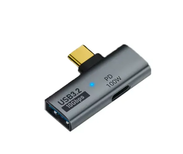Adaptador OTG USB-C 3.2  10 gbps com PD 100W Saída USB-A 10gbps