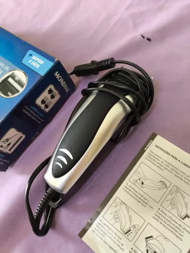 Máquina De Cortar Cabelo Mondial Cr-02 Preto/prata 110v