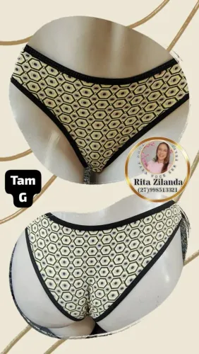 Calcinha 96% algodão Rute G R$40,00 cada 