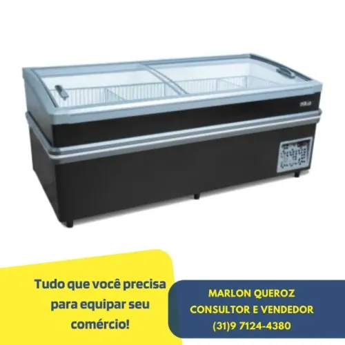 Ilha de Congelados 2M 940L Preta Polar 220v