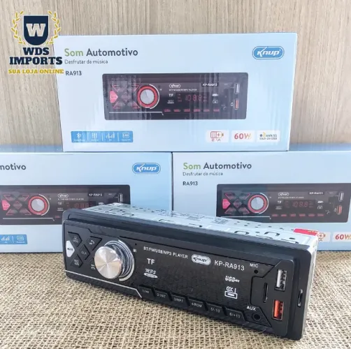 Auto Rádio Som Automotivo Bluetooth Mp3 