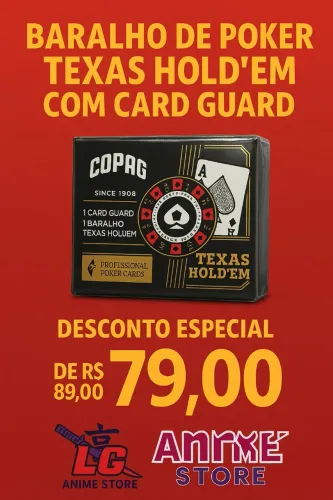 Baralho de Poker profissional Copag Texas Hold'em com card guard