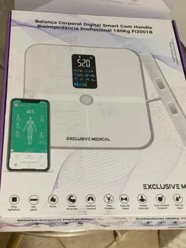 Balança Corporal Digital Smart com Handle - Bioimpedância