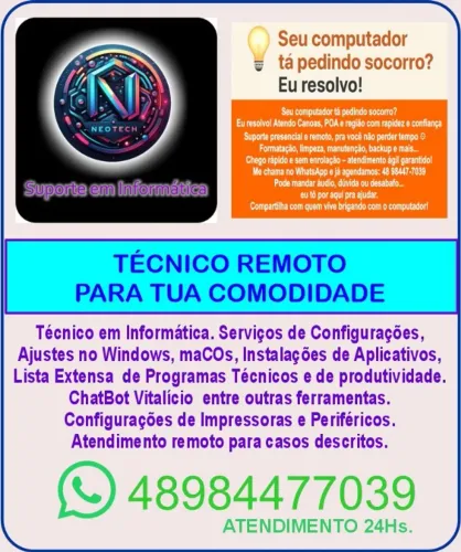 Assistência Técnica em Computadores.