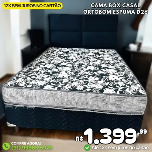 Cama Box Casal Ortobom 100% Espuma D26