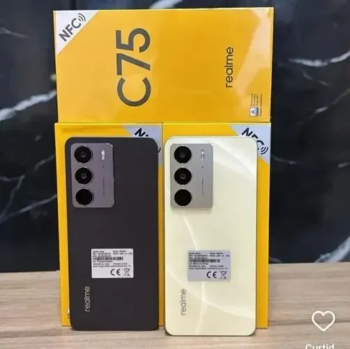 REALME C75 4G (NFC) A PROVA DAGUA 256GB/08GB RAM LACRADO ENTREGAMOS GRATIS R$1299,00