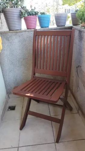 Cadeira Dobravel Madeira Jatoba Ecoblindem - TRAMONTINA