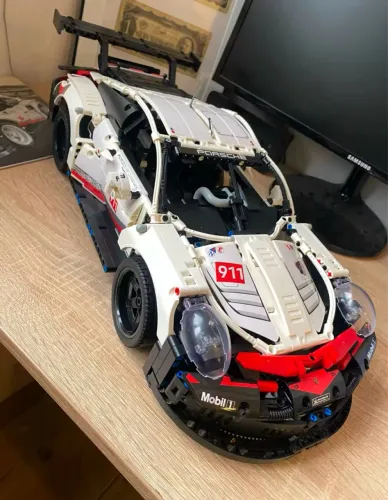 Kit de montar Porsche 911 RSR com 1580 Peças e 50 cm (Compatível com Lego)