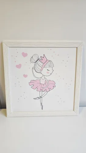 Kit 3 quadros Bailarina - quarto infantil 