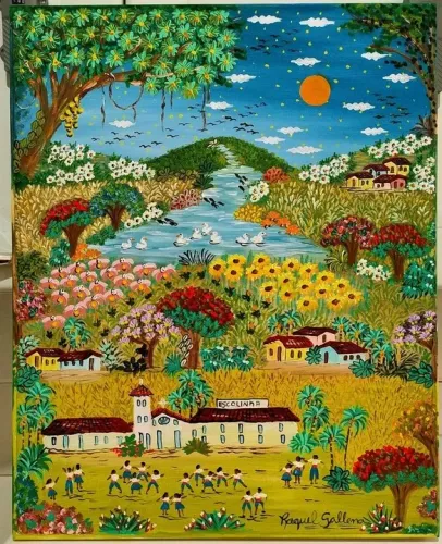 Raquel gallena tema cidade encantada medida 40x50 